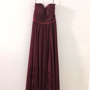Burgundy bridesmaid dress